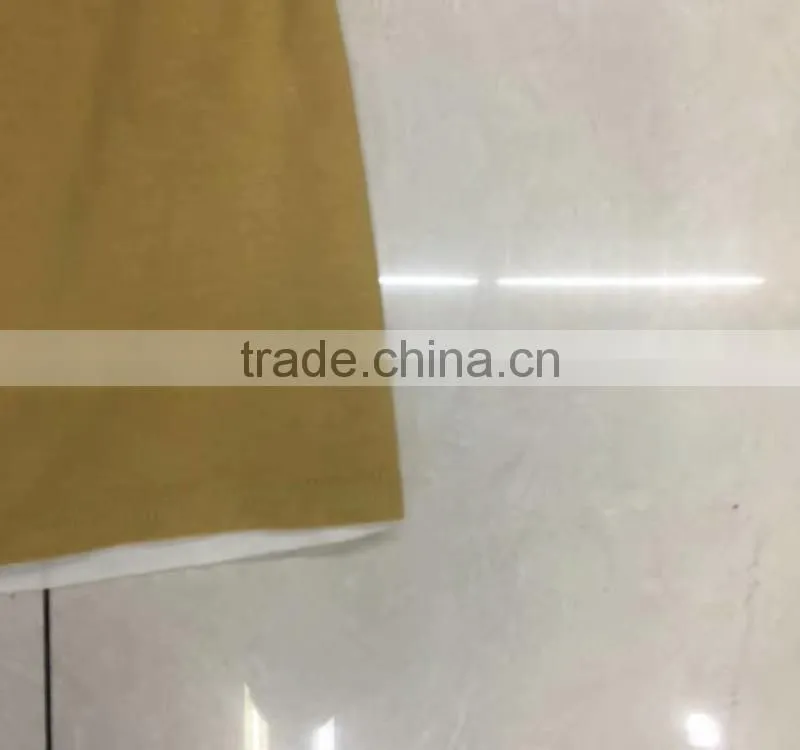 Factory closeout women fashion yellow cute t-shirt with hoodies