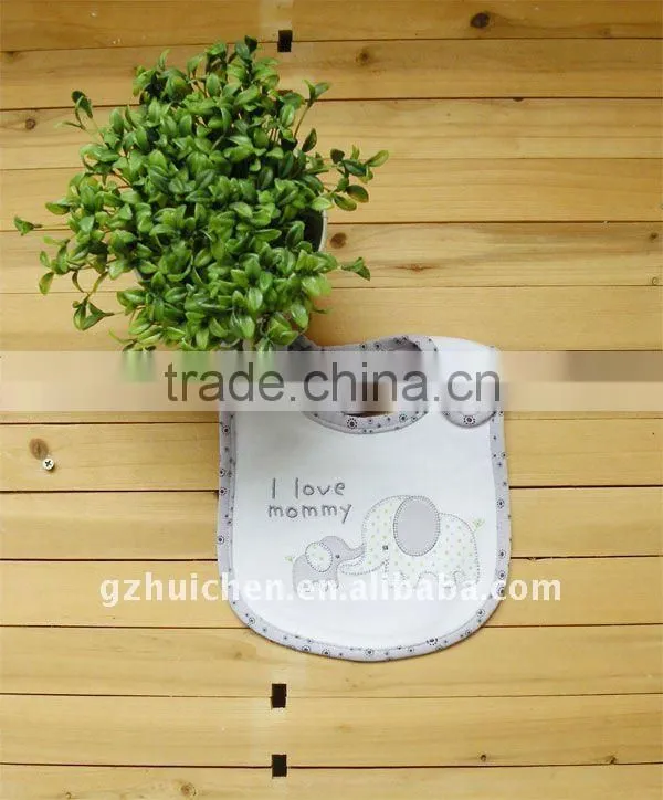 baby clothing cute emobroider waterproof bibs