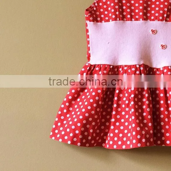 Wholesale new design polka dot children clothes baby dress pictures little girl party dresses