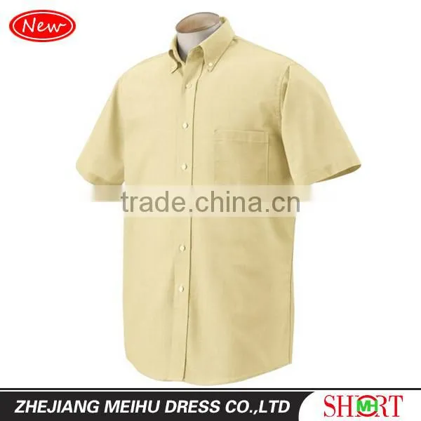 2016 men's short sleeve oxford dress shirt