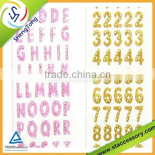 wholesale DIY glitter gold letter stickers