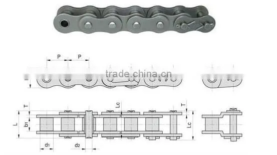 roller chain 40A-1/industrial chain OEM production roller chain