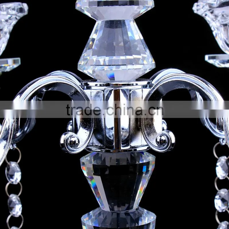 high quality 5 arms crystal centerpieces votives candle holders suitable for wedding decoration