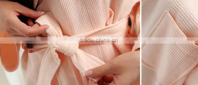 Hotel supplies Wholesale 100% Cotton High-quality Waffle Bathrobe Luxury Hotel Bathrobe