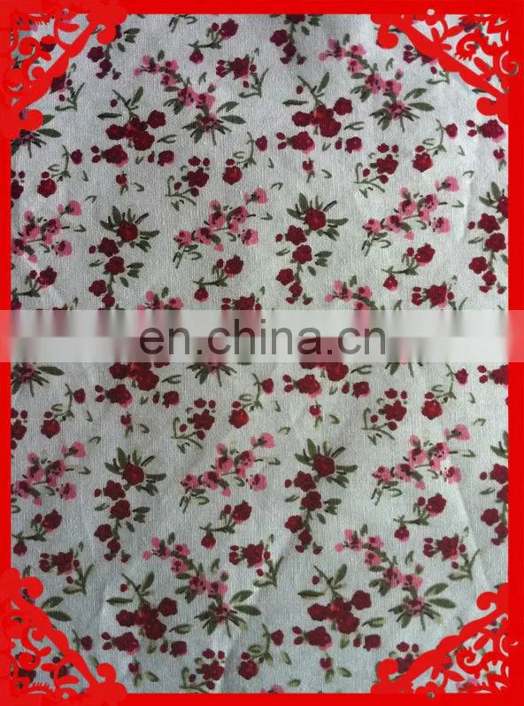 2014-2015 latest Italy design pattern small flower prnted waxed cotton fabric