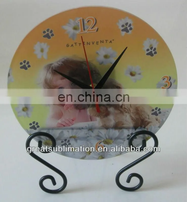 Tempered glass clock for sublimation