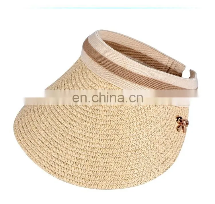 women's summer visor strawhat sun-shading sun hat beach cap Papyruses Air cap Seaside Sandy beach baseball caps casual fashion