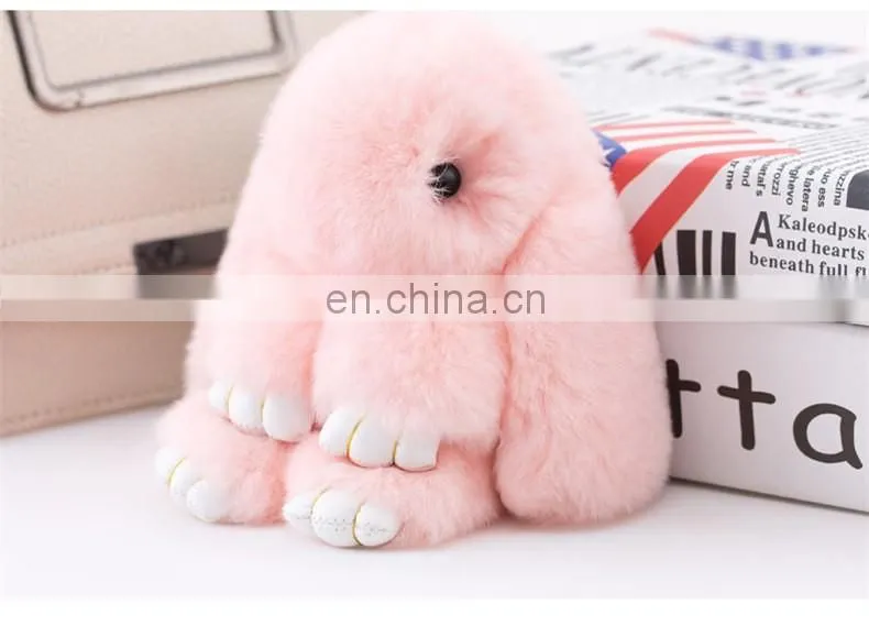 2016 Fashion Rabbit Fur Bag Charm / Pretty Rabbit Keychain