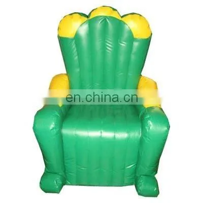 White and red inflatable throne chair