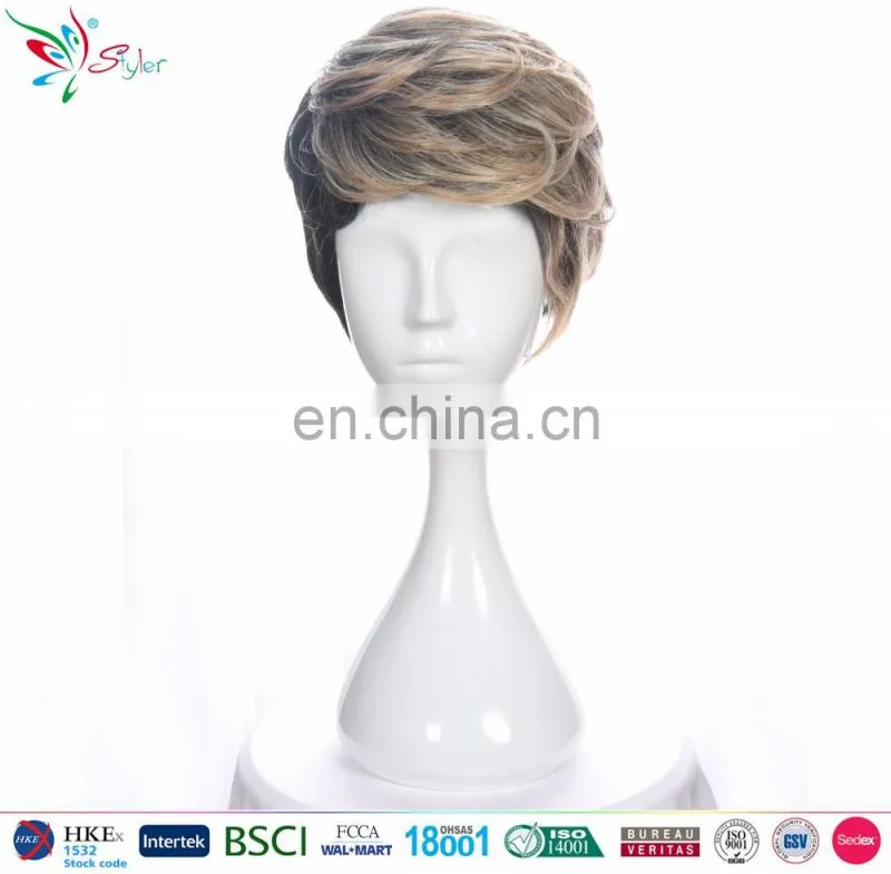 cheap wholesale brown short male wigs men wig