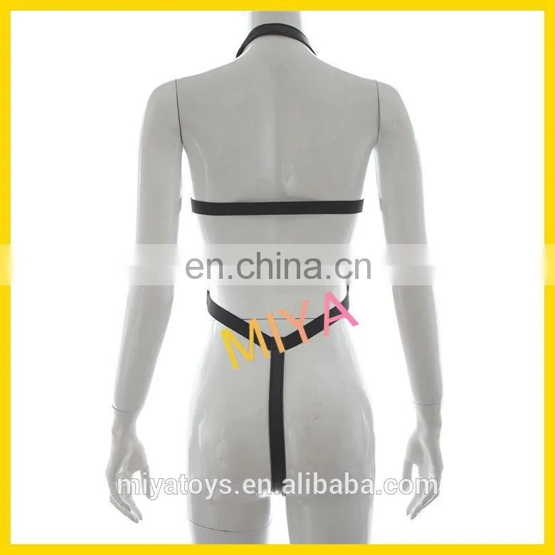 Sexy Leather Teddy Harness Fetish Bondage Costume Lingerie Body Restraint