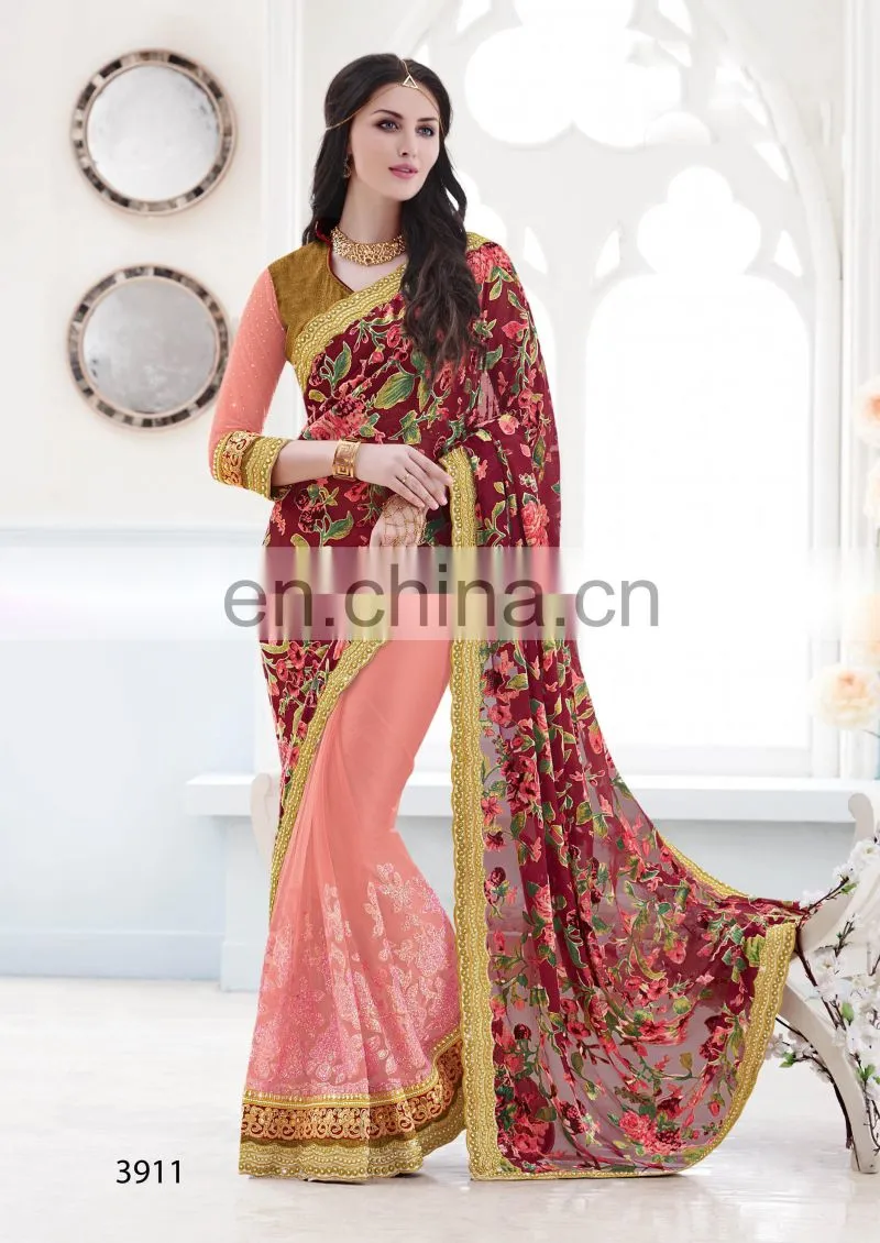 Party Wear Half&Half saree.