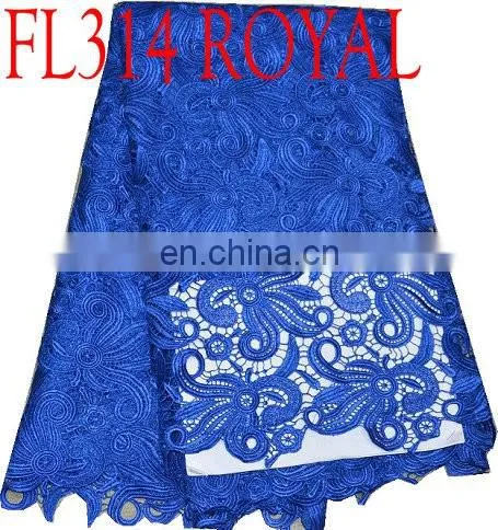free shipping Cheap African Yellow Guipure Lace fabric african cord lace