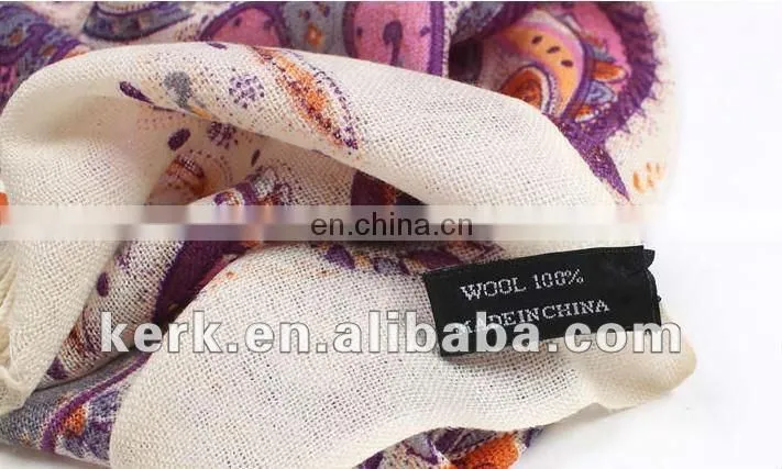 Neew style gardens floral women winter warm pashmina shawl wool shemagh scarf