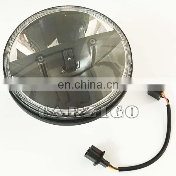 made in Guangzhou IP68 IP6K9K 30w round 7 inch LED headlamp with high beam low beam for jeep wrangler for land rover defender