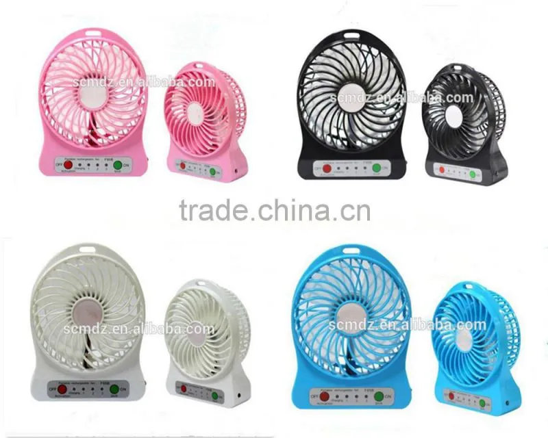 Portable Usb Fan with Strong Wind Rechargeable Electric Mini Usb Fan with Flashlight and Adjustable Speed