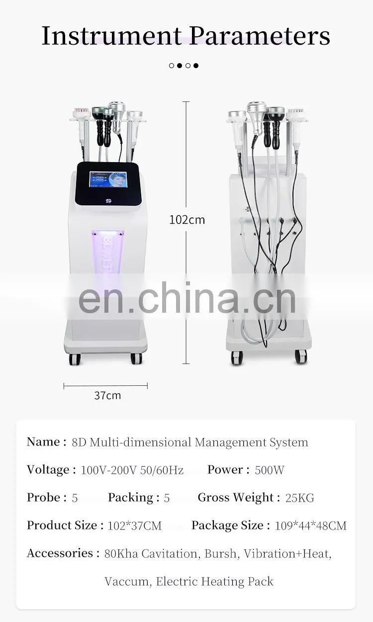 Factory Price RF Vacuum 80K Ultrasound Cavitation Therapy 8D Carving Slimming Machine 5D Weight Loss BIO Massage Body Detox