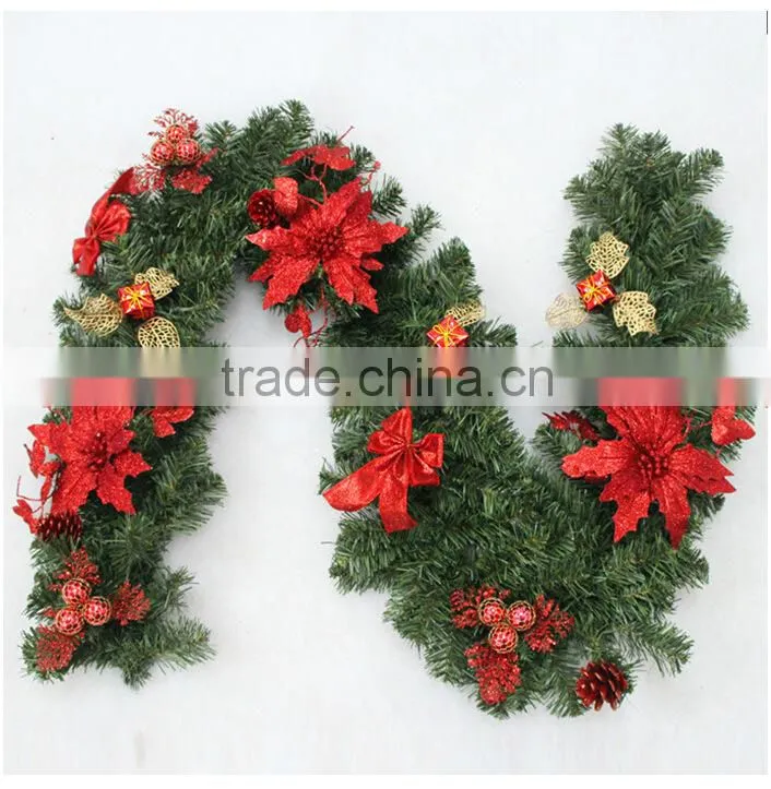 Wholesale pvc 270cm 9 feet christmas garland