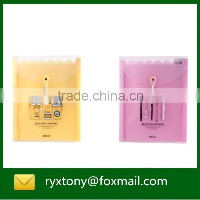 PVC string plastic bag document wallet