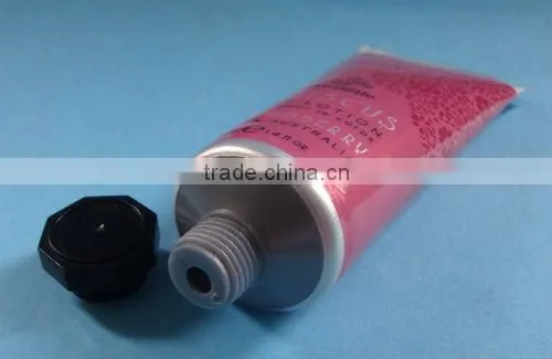 PE tube with metal roll on ball and UV coated screw cap