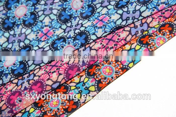 beautiful design polyester woven printed chiffon for woman's garment