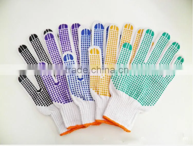 Good Quality and Low Price PVC Dotted Cotton Working Glove