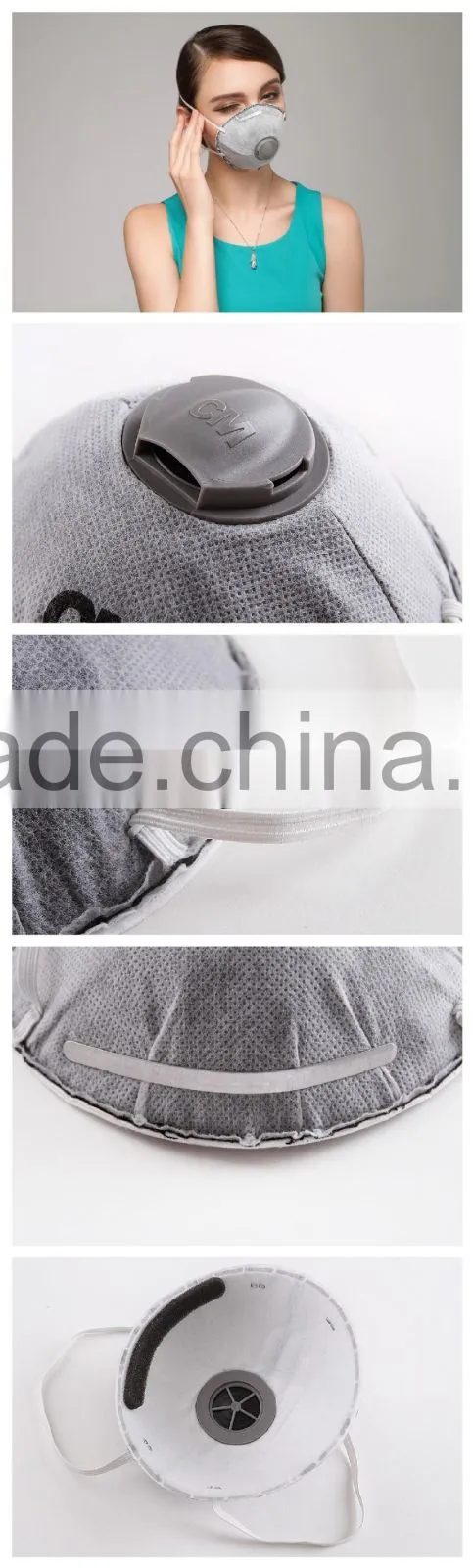 CM disposal military gas mask with valve n95