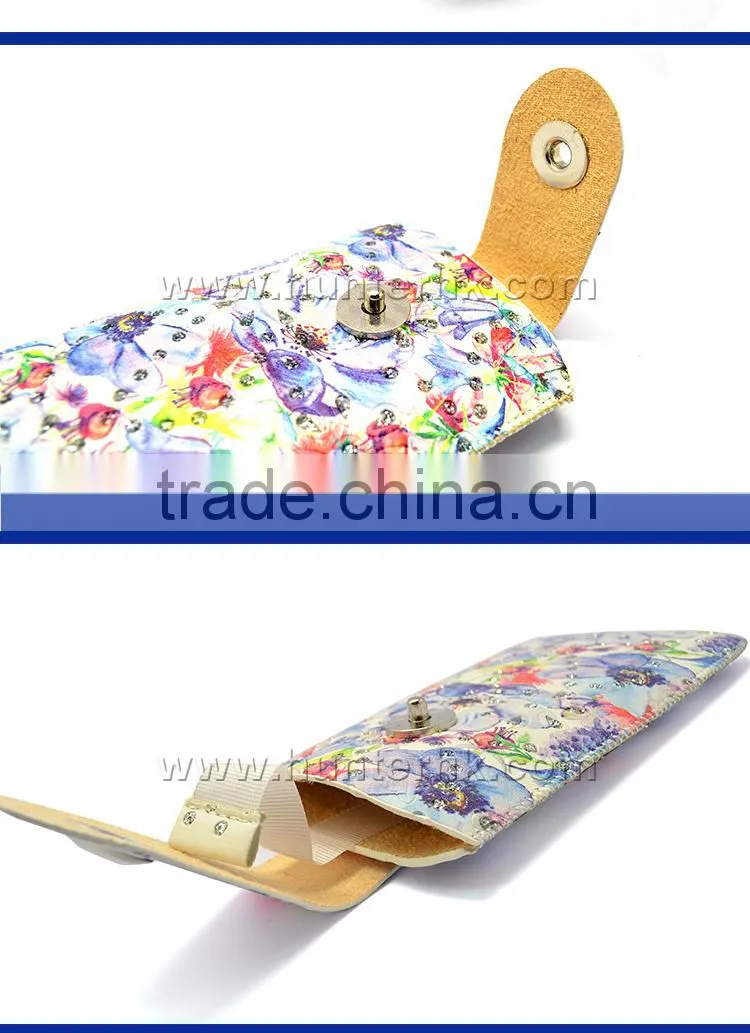 Printed Bling Butterfly Slide in Pouch For Galaxy I9600