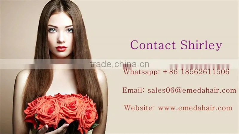 Natural black wavy Brazilian human hair extensions clip ins 7 pieces