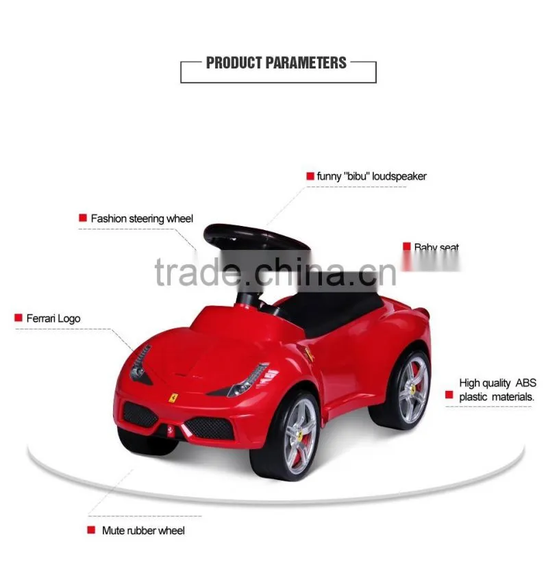 Rastar toy shopping Ferrari licensed ride on car baby walker toy car