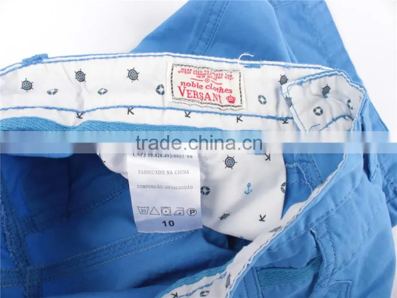 Mens cheap 100%cotton stock lot apparel shorts