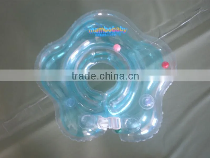Inflatable baby swim neck float collar
