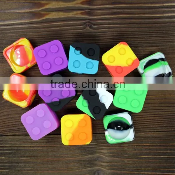 Square 9ml silicone container bho extracts silicone dab jar silicone oil container