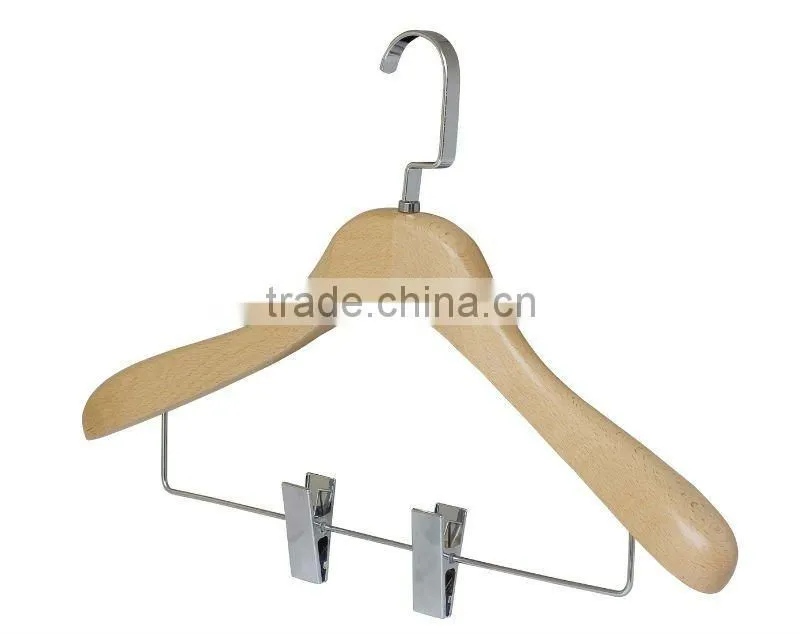 fee standing natural wooden clothes Hanger