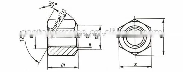 m8 steel high nut (DIN6330)
