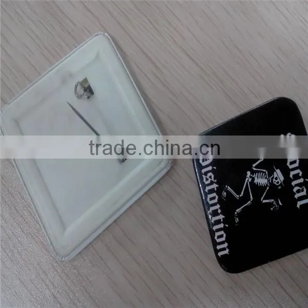 Square Pin Button Badge /Material Button Badge 35mm for 2015