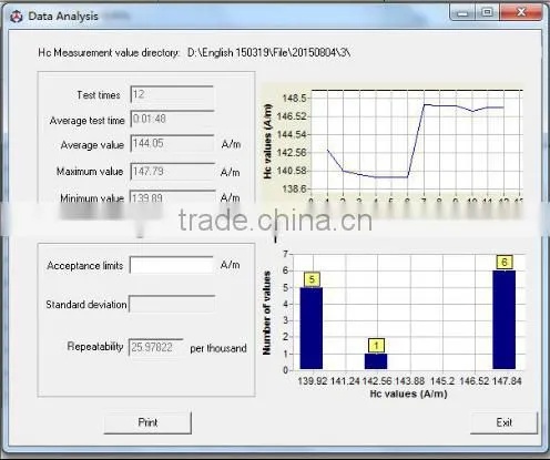 LINKJOIN CIM-3200HC soft magnets coercive force meter Hc permalloy coercivity meter trade assurance supplier