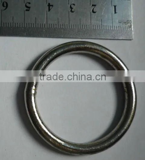 China Manufacturer Metal galvanized welded round ring 3*25mm in handle bag