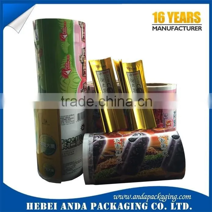 Flexible plastic roll film packaging popsicle /plastic frozen food packaging bag/ ice candy plastic wrapper