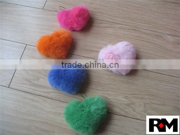 HEART DESIGN FUR KEYCHAIN