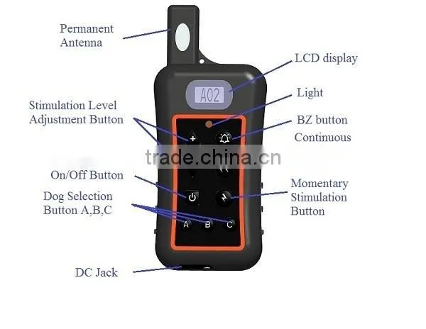 1200 meter rechargeable and waterproof gps dog collar with CE & Rohs