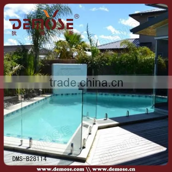 above ground swimming pools rail system with clamps glass