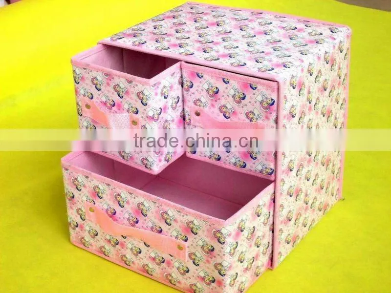 Draw-out type folding fabric cover Storage boxes