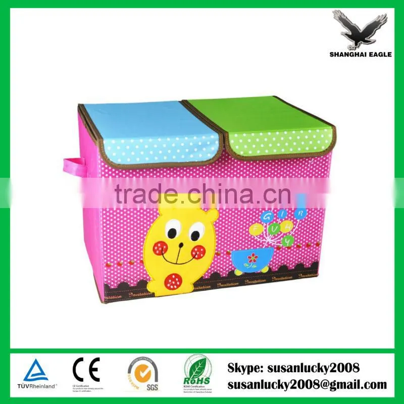 Fold Down Non Woven Clothes Stuff Magazine Toy Closet Organizer Storage Box Case Folding