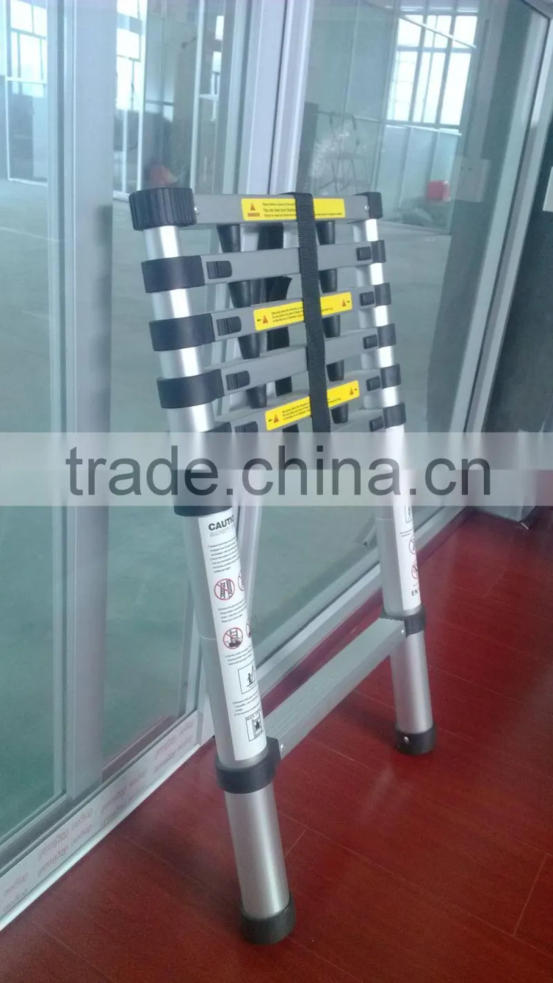 Aluminium folding telescopic lightweight ladder , aluminium frame step stool ladderAY-ZJ1020 with EN131