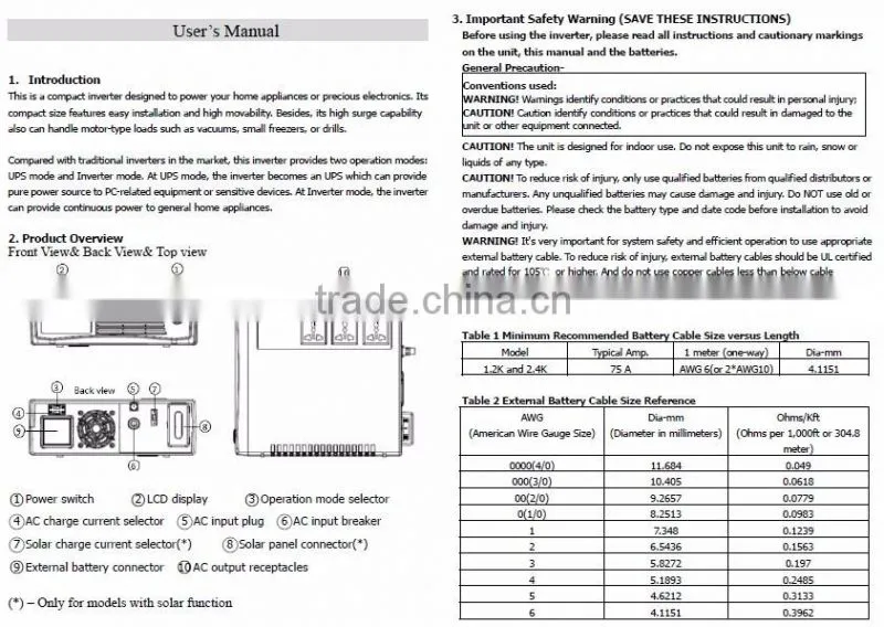 off grid dc to ac modified sinewave power inverter solar inverter home solar system