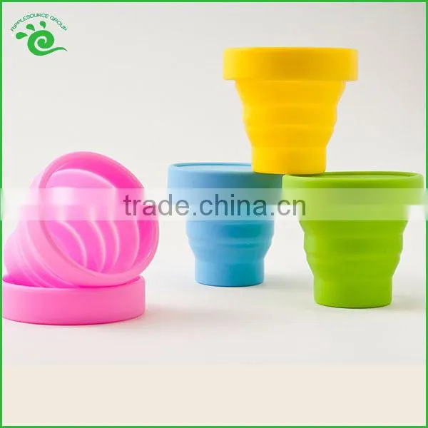 2015 Portable Heat Resistance Folding Silicone Cup for Travel