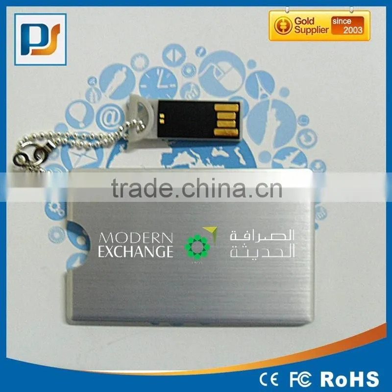 Aluminum name Card Usb flash pendrive 4gb with waterproof chipset best quality