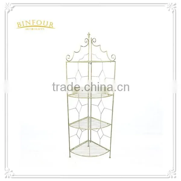 New design 4 tier corner shelf metal planters display stand