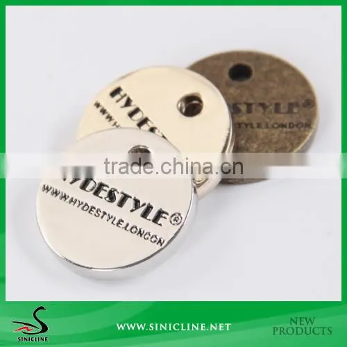 Sinicline designer metal labels and tags for handbags